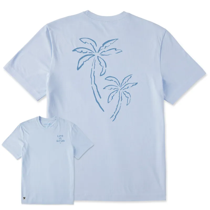 Men's Two Palms Brush Short Sleeve Crusher Tee sold by Life is Good