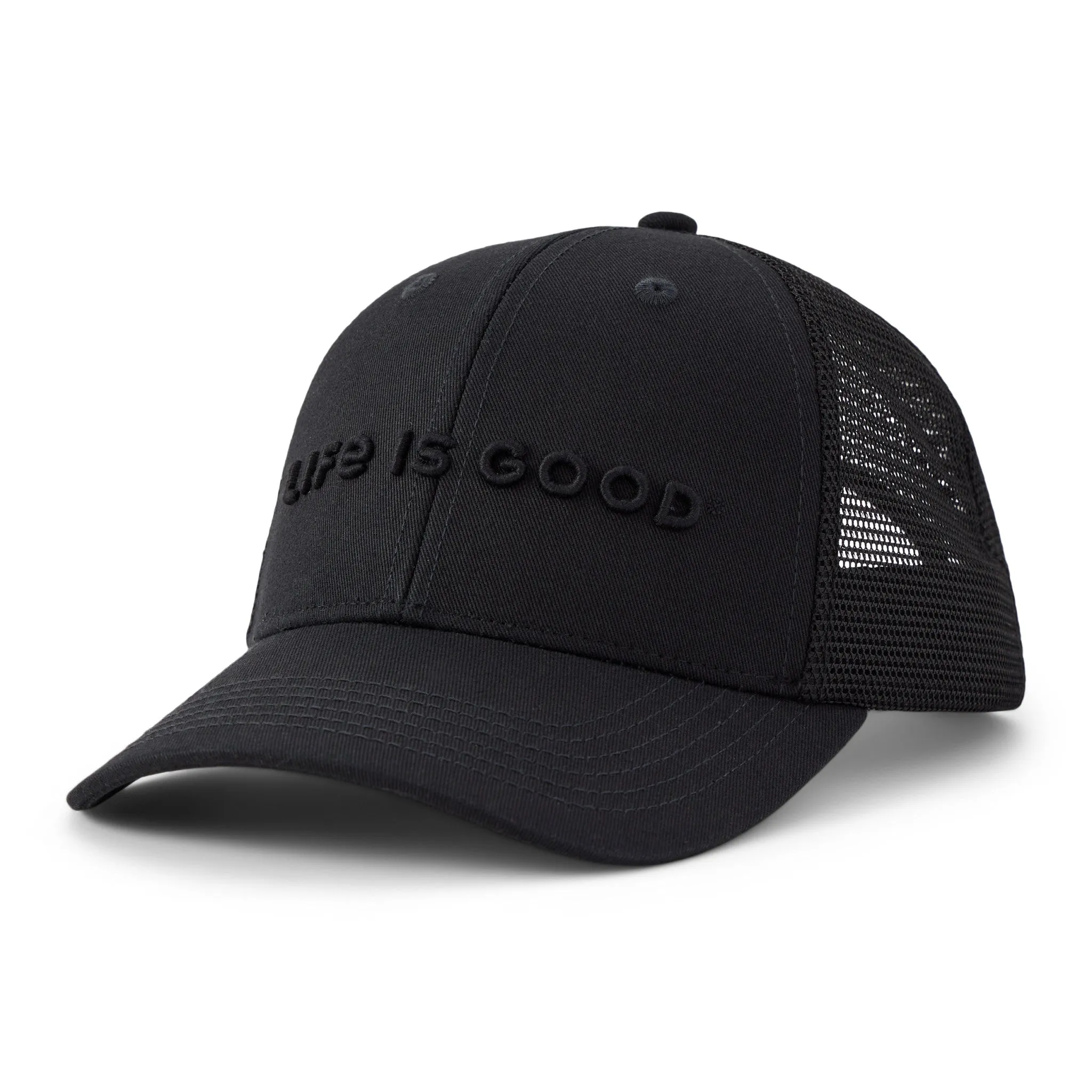 Adult Unisex Life is Good Wordmark Trucker sold by Life is Good