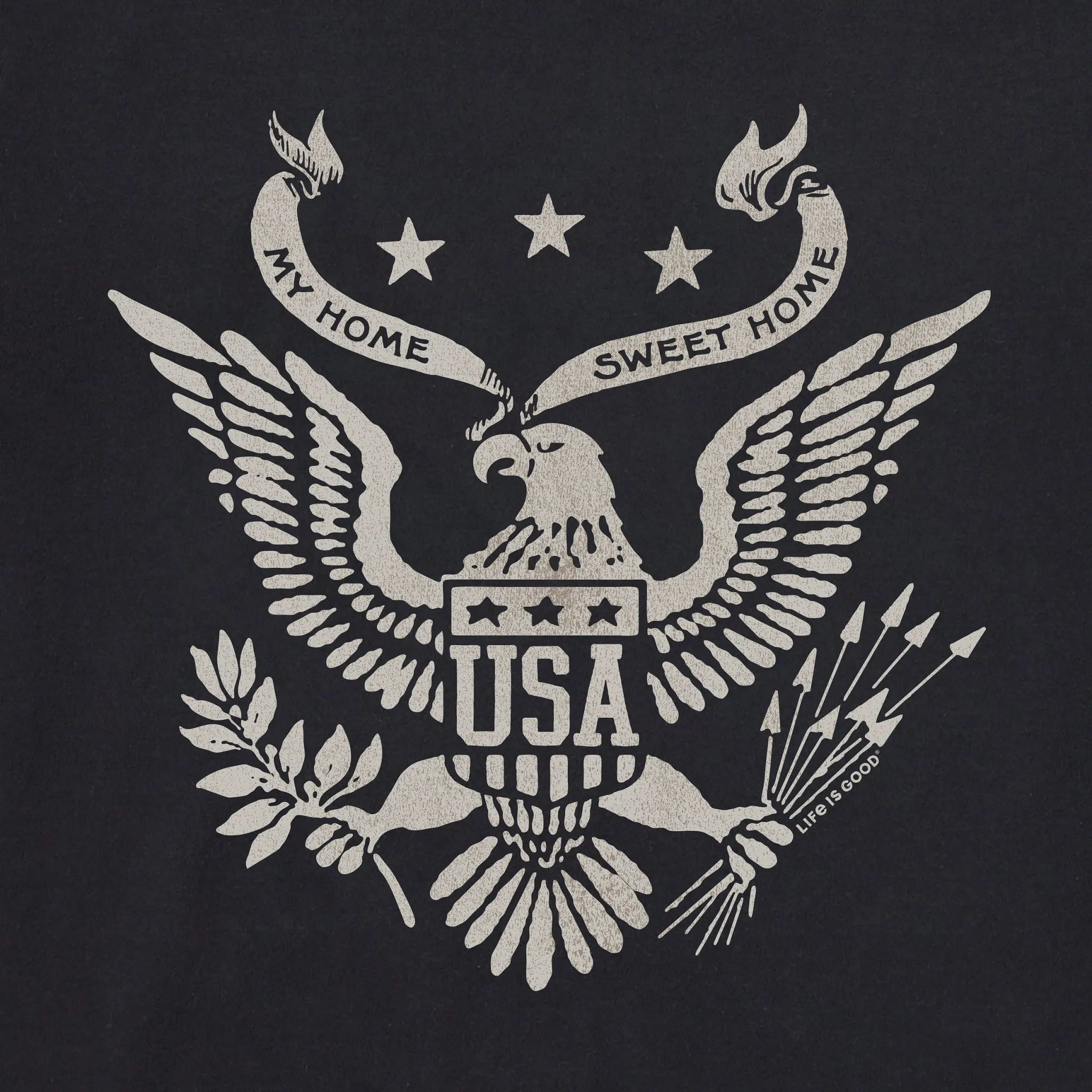 Men's My Home Sweet Home Eagle Short Sleeve Crusher Tee sold by Life is Good product image thumbnail 2