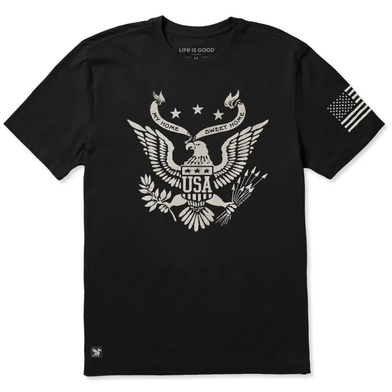 Men's My Home Sweet Home Eagle Short Sleeve Crusher Tee sold by Life is Good