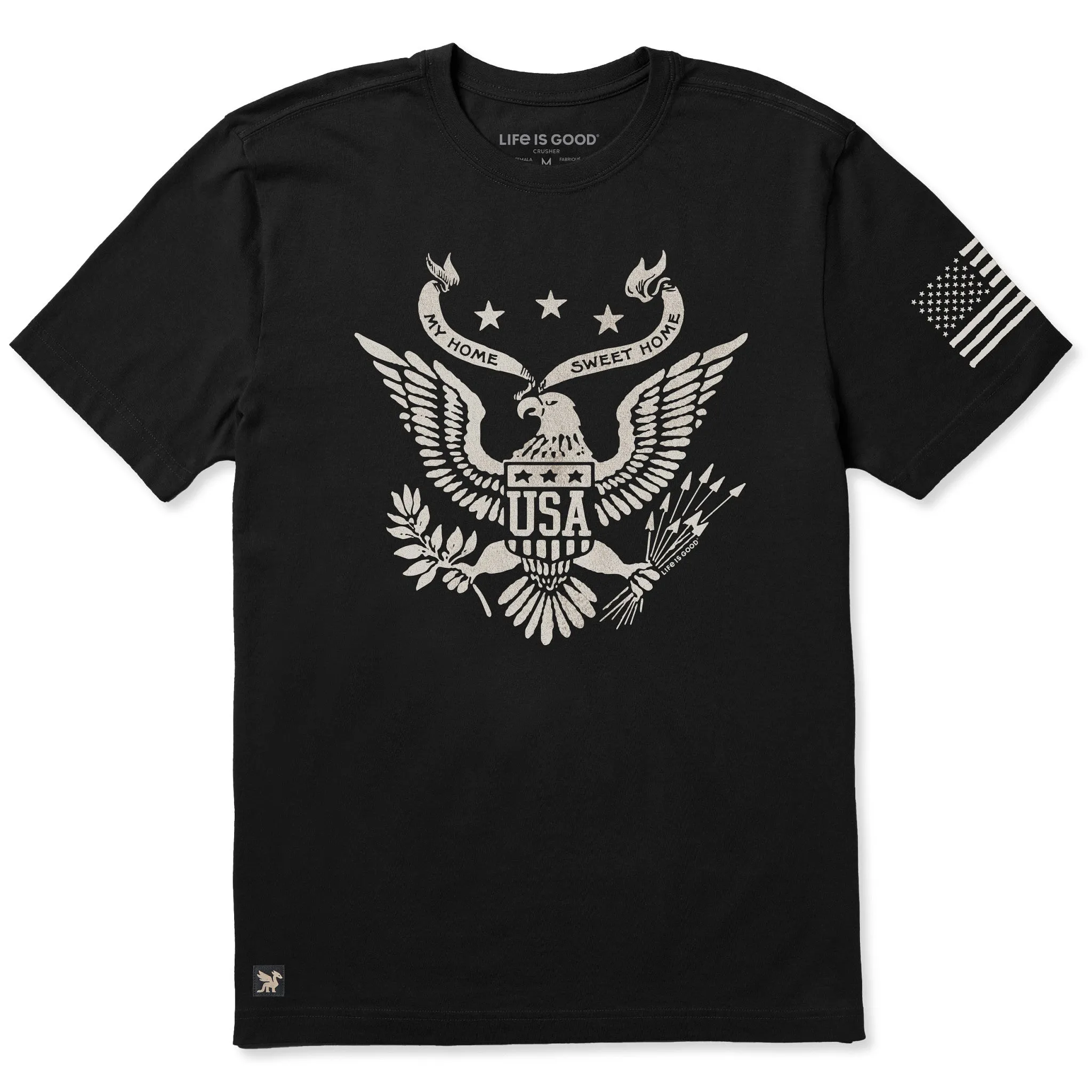 Men's My Home Sweet Home Eagle Short Sleeve Crusher Tee sold by Life is Good