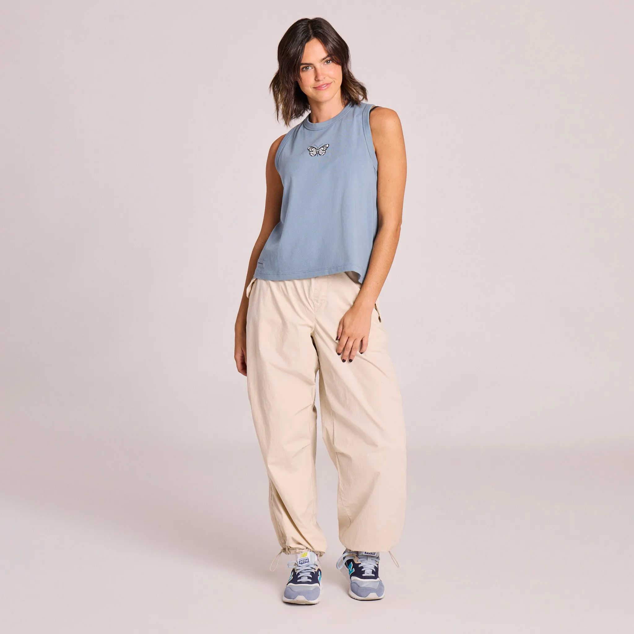 Women's Butterfly Floral Mini Crusher Boxy Tank sold by Life is Good product image thumbnail 5