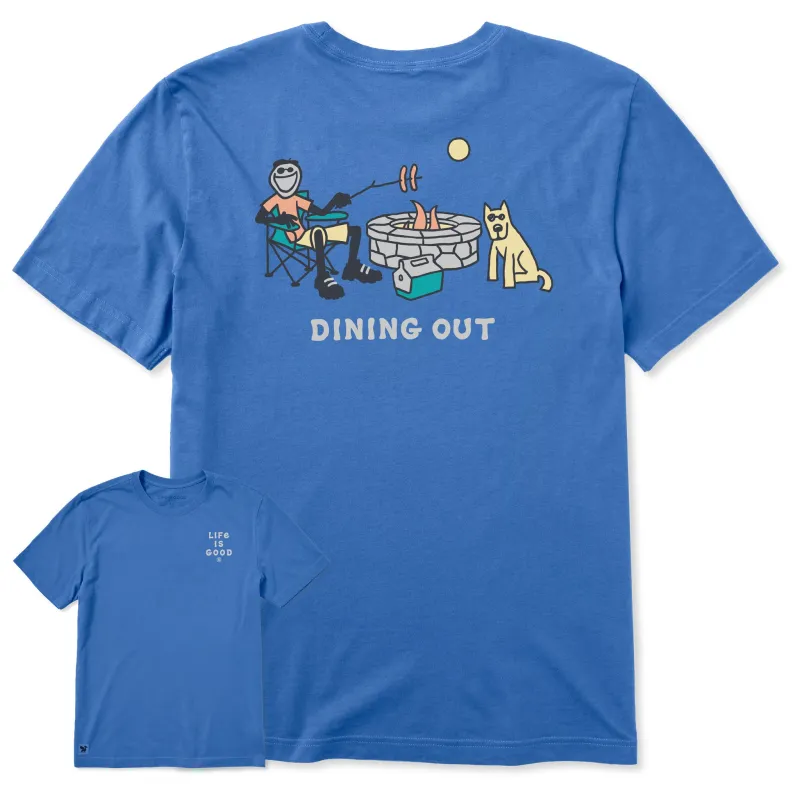 Men's Jake & Rocket Dining Out Camp Short Sleeve Crusher-LITE Tee sold by Life is Good