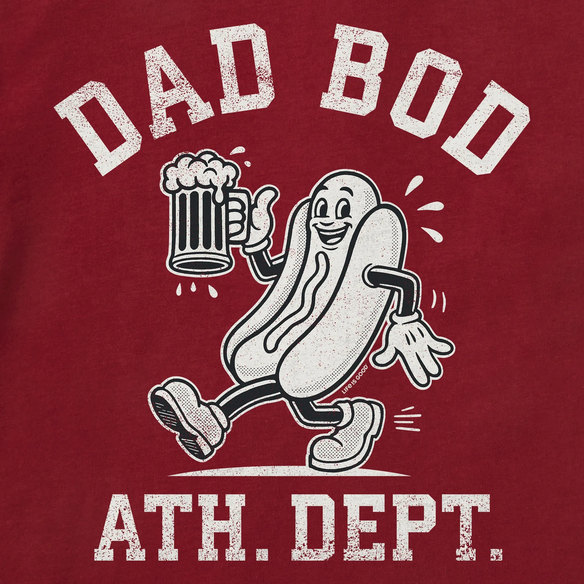 Men's Dad Bod Mascot Hotdog Short Sleeve Crusher-LITE Tee sold by Life is Good product image thumbnail 2