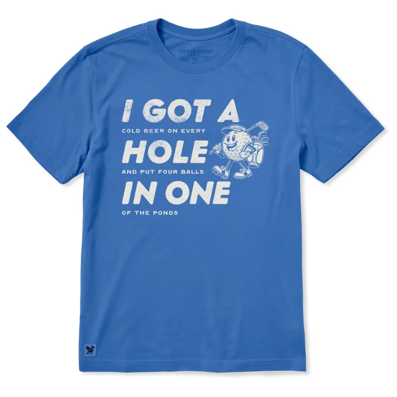 Men's Hole in One Mascot Short Sleeve Crusher-LITE Tee sold by Life is Good
