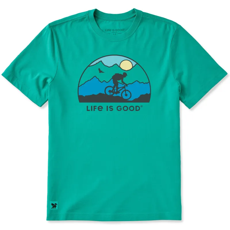 Men's Biking Sunset Short Sleeve Crusher Tee sold by Life is Good
