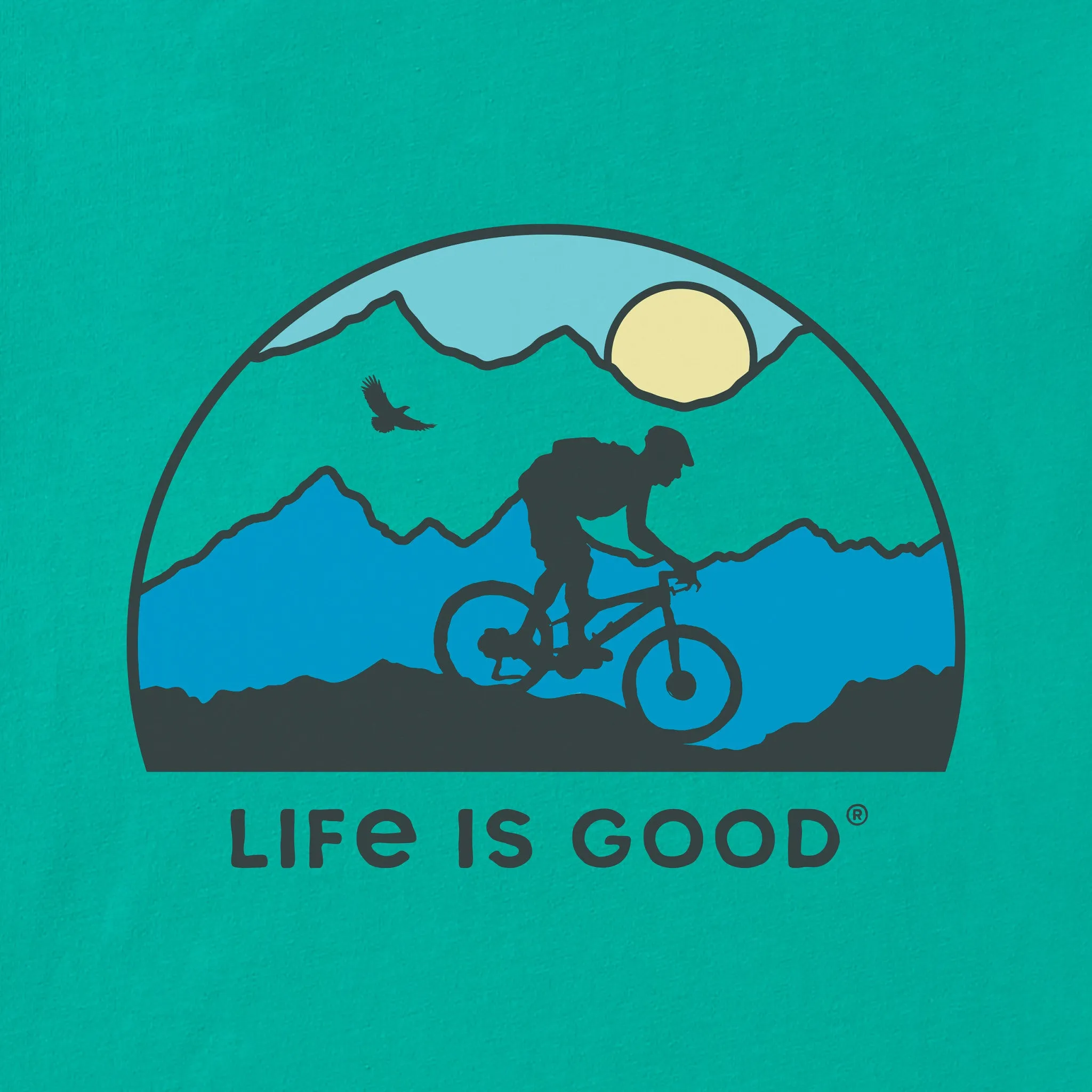Men's Biking Sunset Short Sleeve Crusher Tee sold by Life is Good product image thumbnail 2