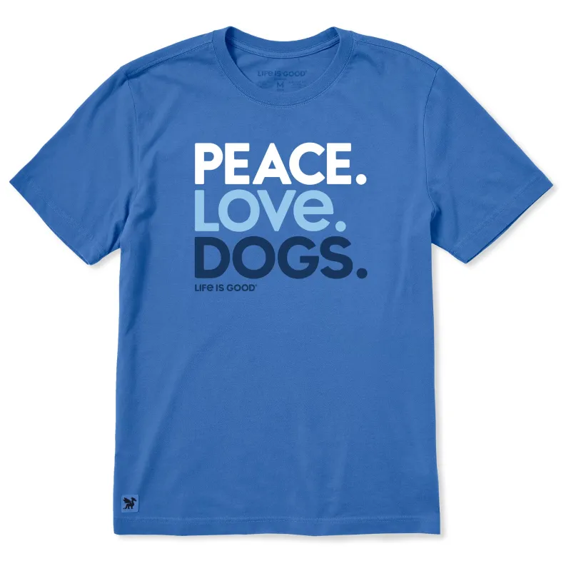 Men's Peace Love Dogs Short Sleeve Crusher Tee sold by Life is Good