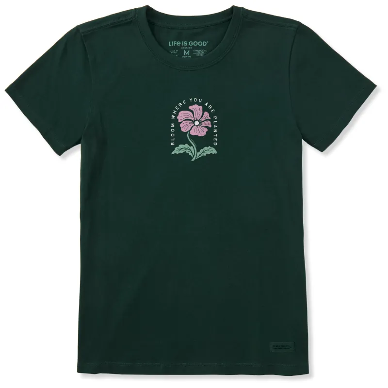 Women's Bloom where You Are Planted Short Sleeve Crusher Tee sold by Life is Good