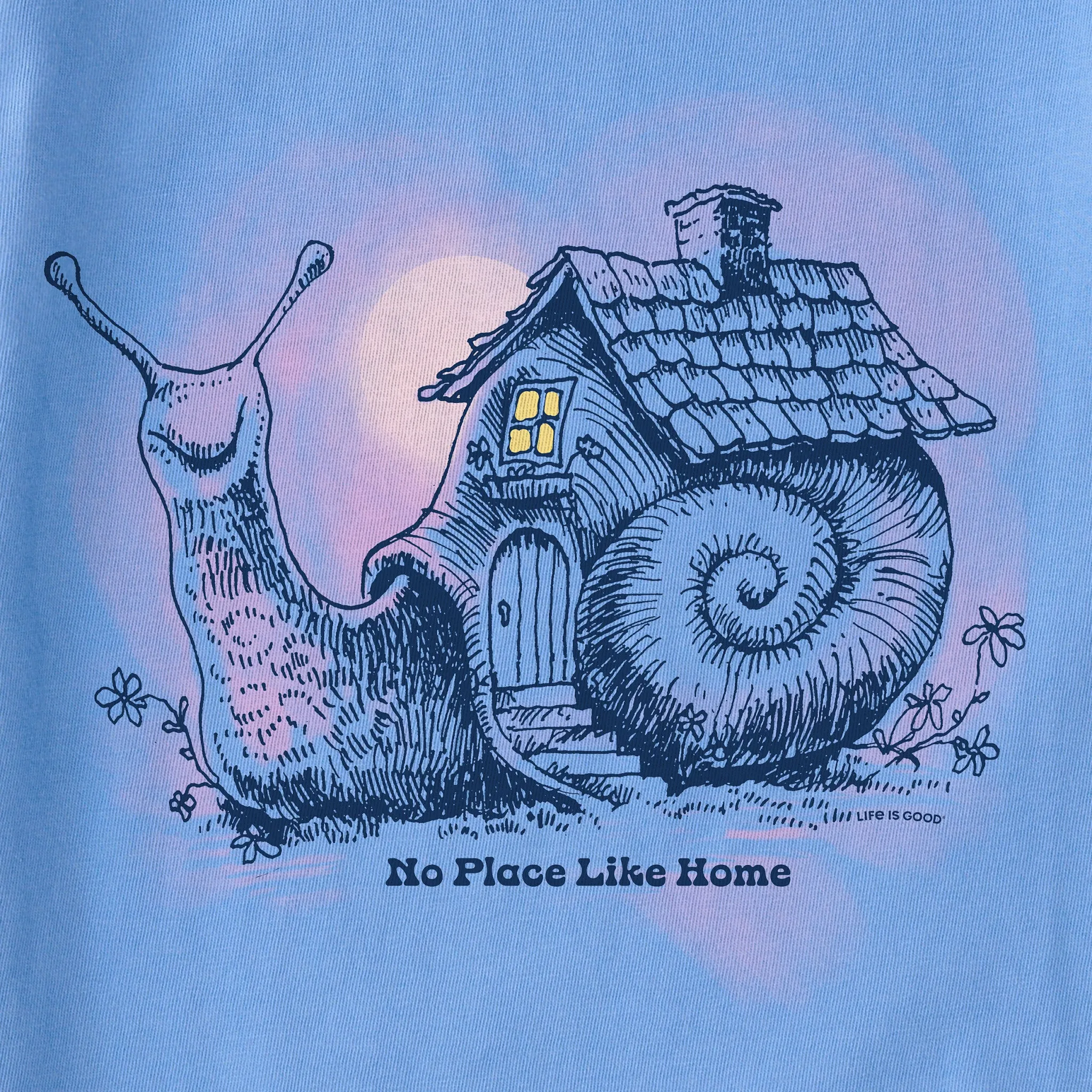 Women's No Place Like Home Snail Short Sleeve Crusher Tee sold by Life is Good product image thumbnail 2