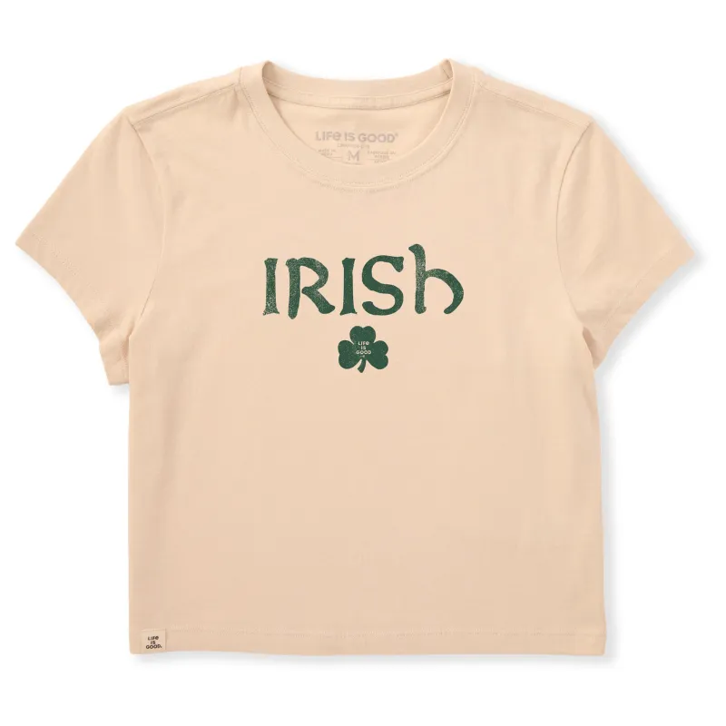 Women's Irish Clover 2 Crusher-LITE Shrunken Tee sold by Life is Good