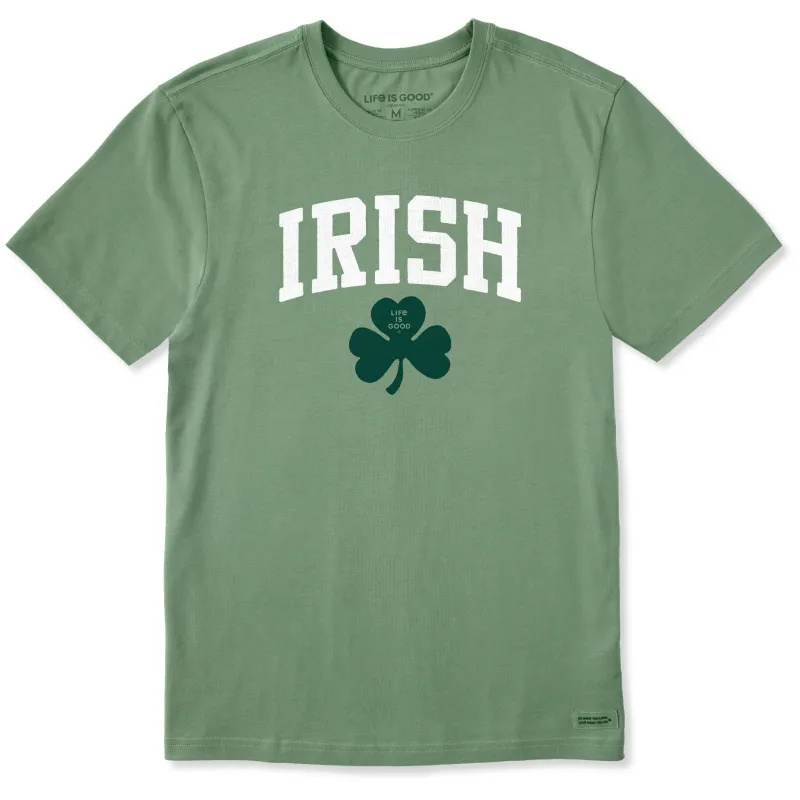 Men's Irish Clover Short Sleeve Crusher Tee sold by Life is Good