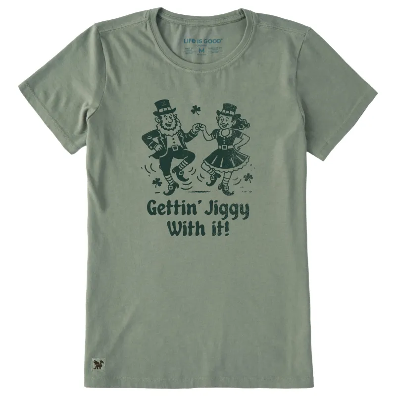 Women's Gettin Jiggy With It Short Sleeve Crusher Tee sold by Life is Good