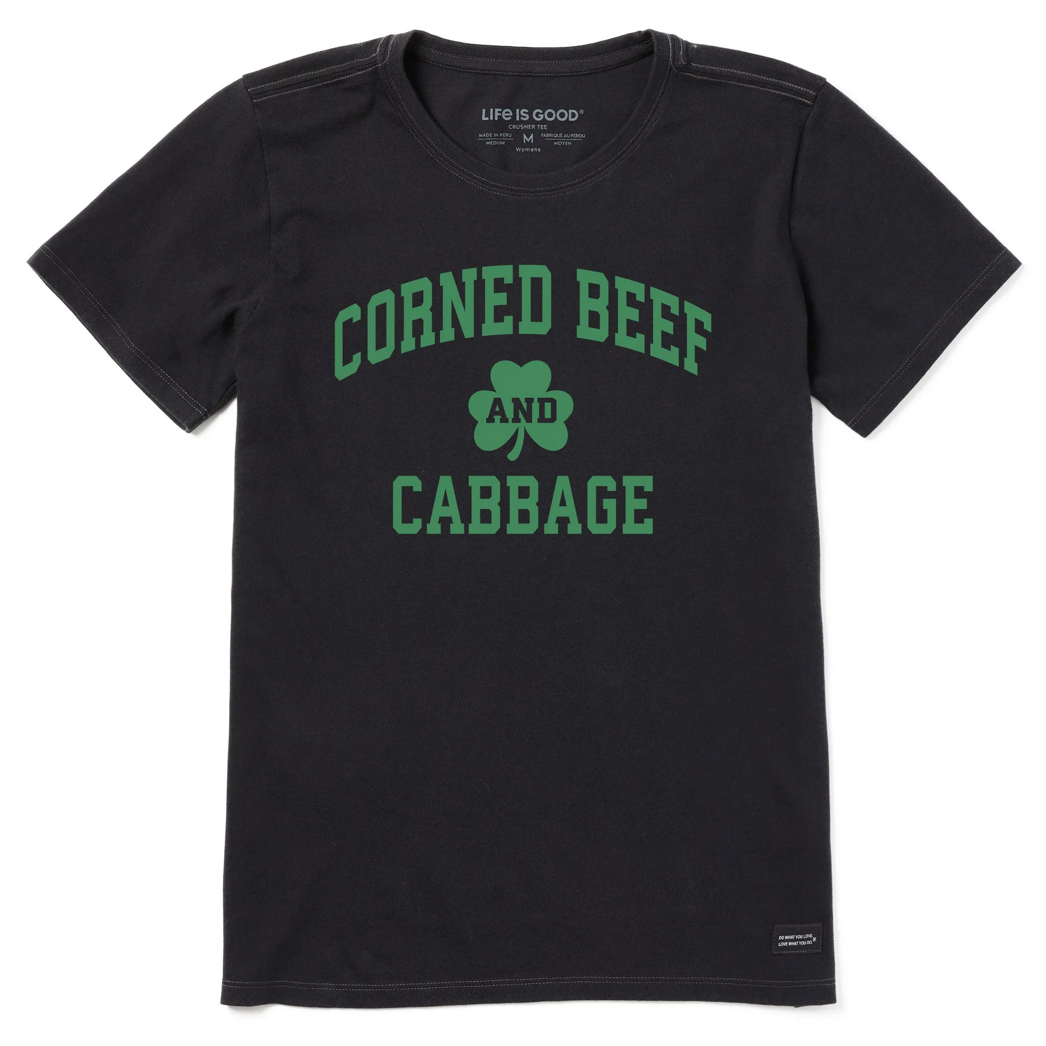 Women's Corned Beef and Cabbage Arch Short Sleeve Crusher Tee sold by Life is Good