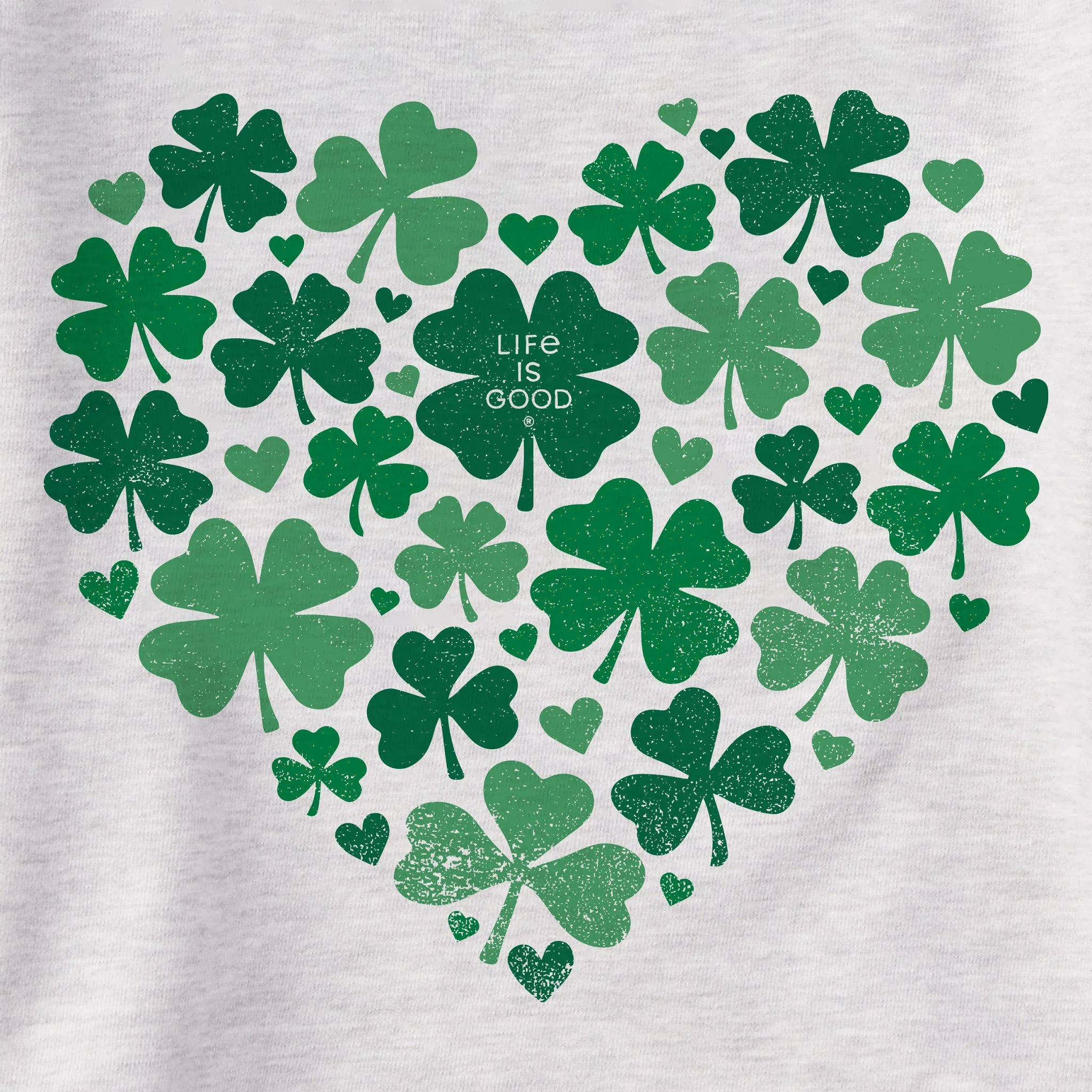 Women's Shamrock Heart Simply True Crew sold by Life is Good product image thumbnail 2