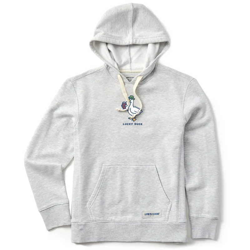 Women's Lucky Duck Stout Simply True Fleece Hoodie sold by Life is Good