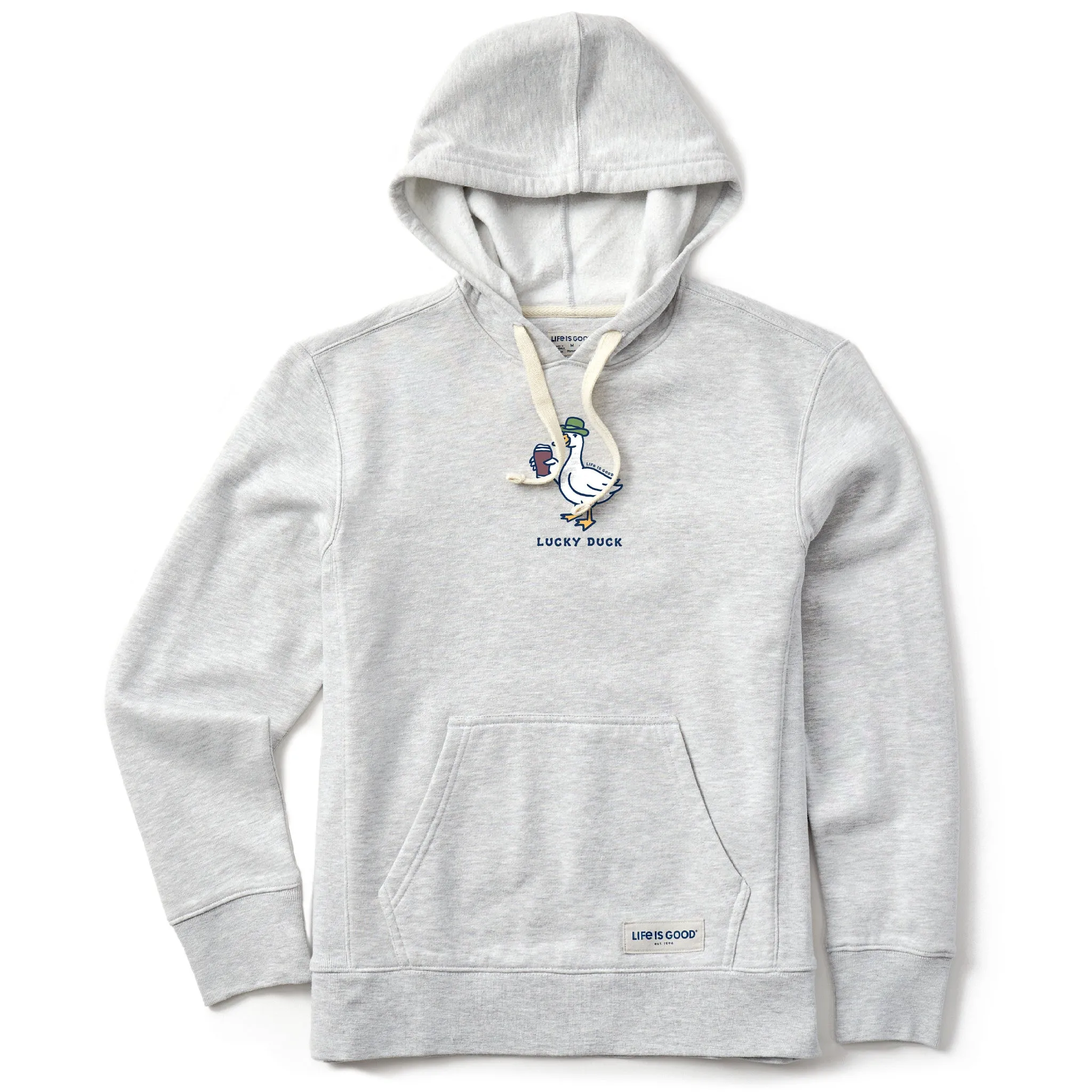 Women's Lucky Duck Stout Simply True Fleece Hoodie sold by Life is Good