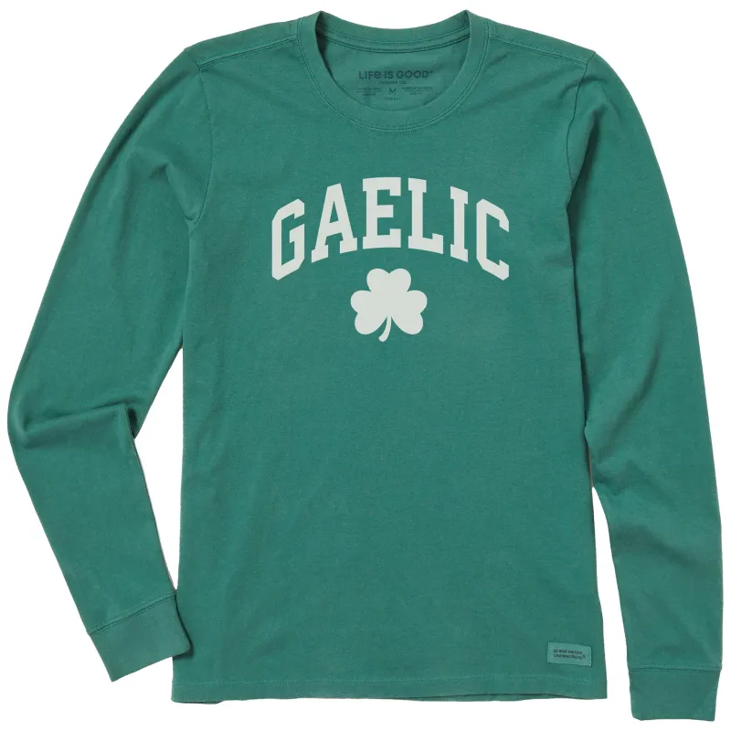 Women's Gaelic Arch Long Sleeve Crusher Tee sold by Life is Good