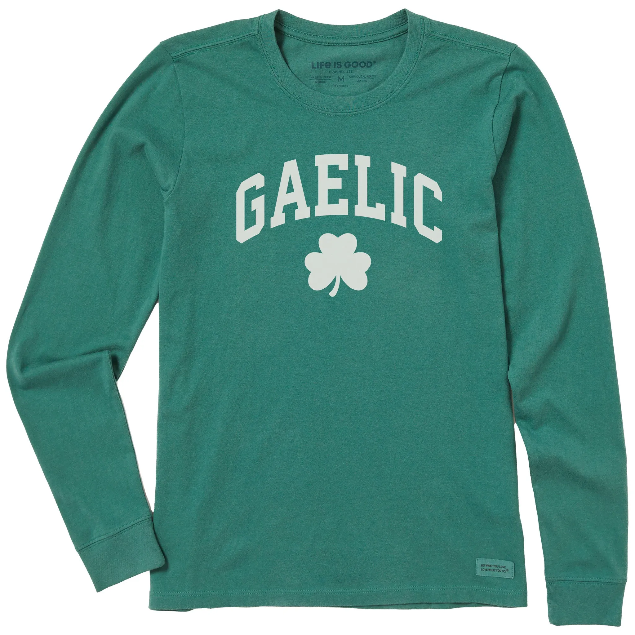 Women's Gaelic Arch Long Sleeve Crusher Tee sold by Life is Good