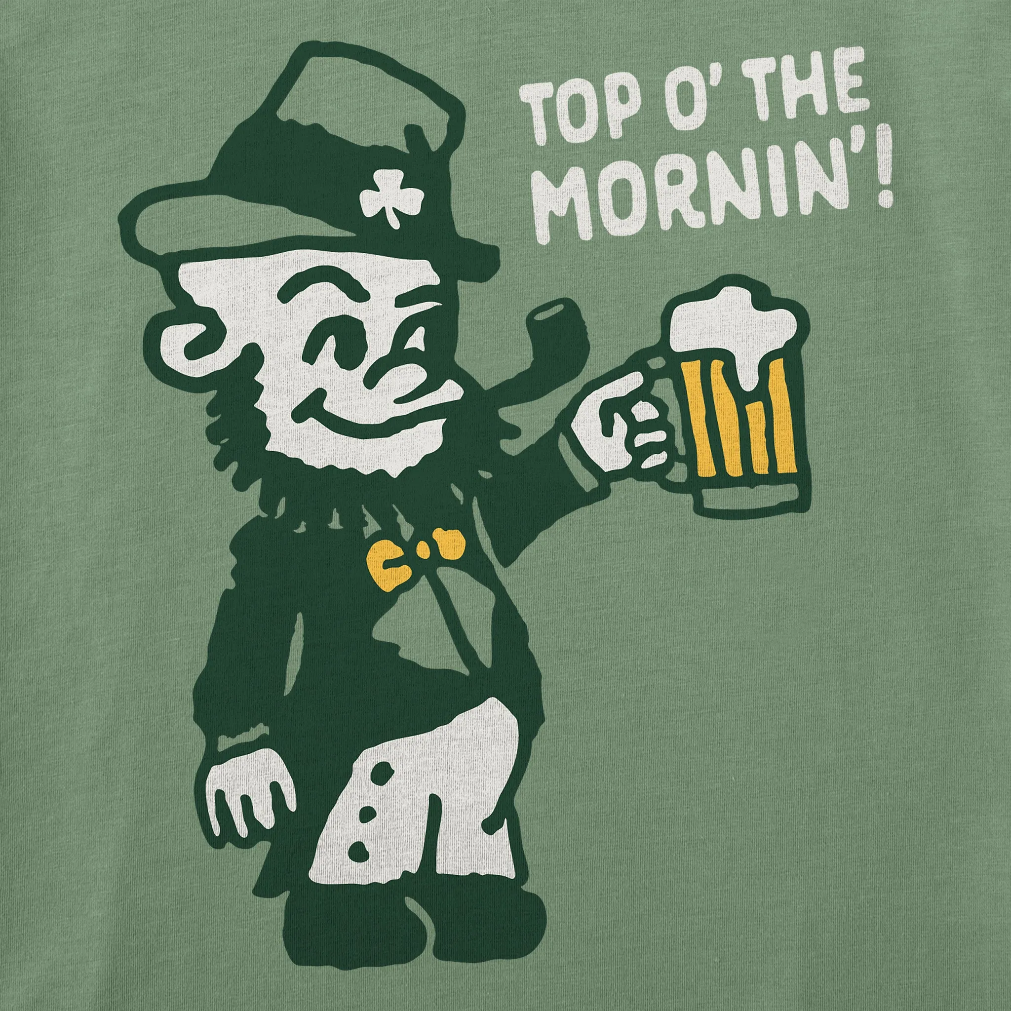 Men's Top O' the Mornin Leprechaun Short Sleeve Crusher Tee sold by Life is Good product image thumbnail 2