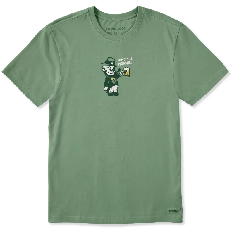 Men's Top O' the Mornin Leprechaun Short Sleeve Crusher Tee sold by Life is Good