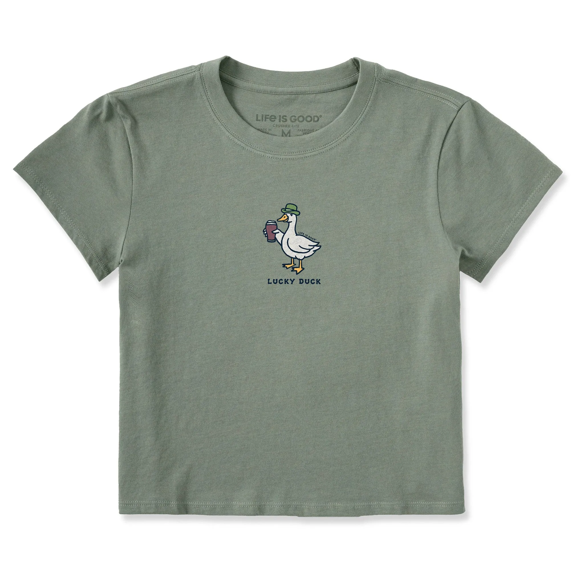 Women's Lucky Duck Stout Crusher-LITE Shrunken Tee sold by Life is Good
