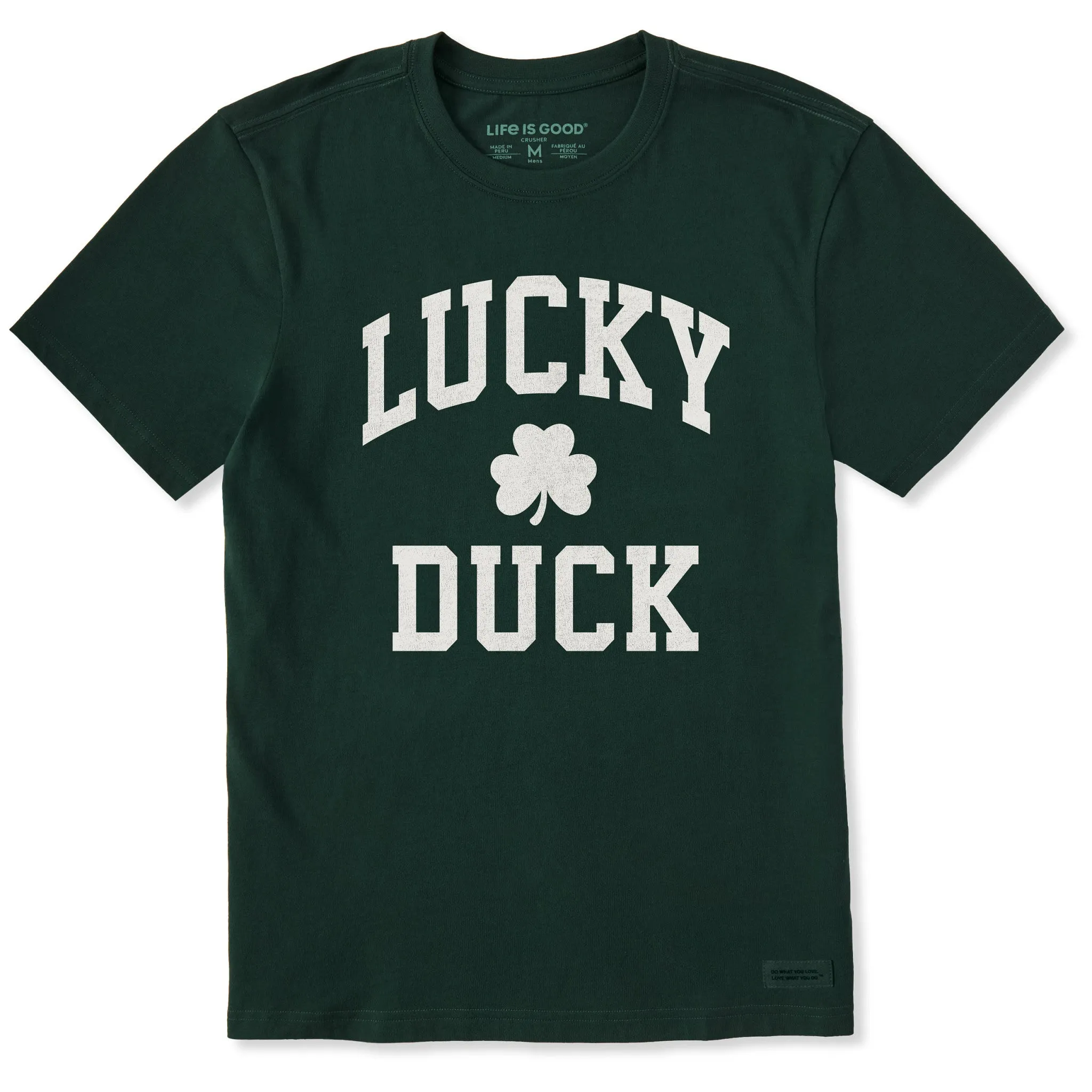 Men's Lucky Duck Arch Short Sleeve Crusher Tee sold by Life is Good