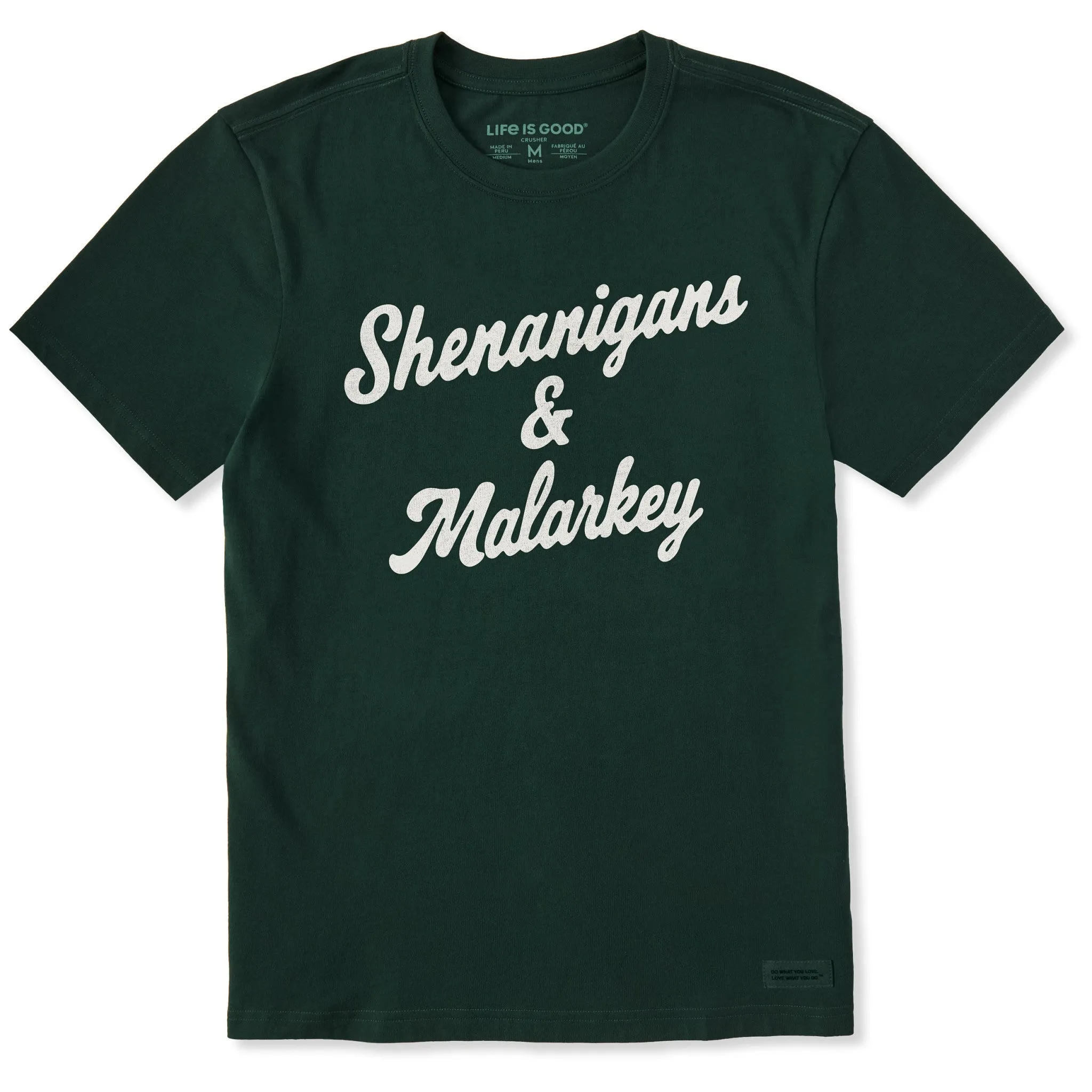 Men's Shenanigans & Malarkey Script Short Sleeve Crusher Tee sold by Life is Good