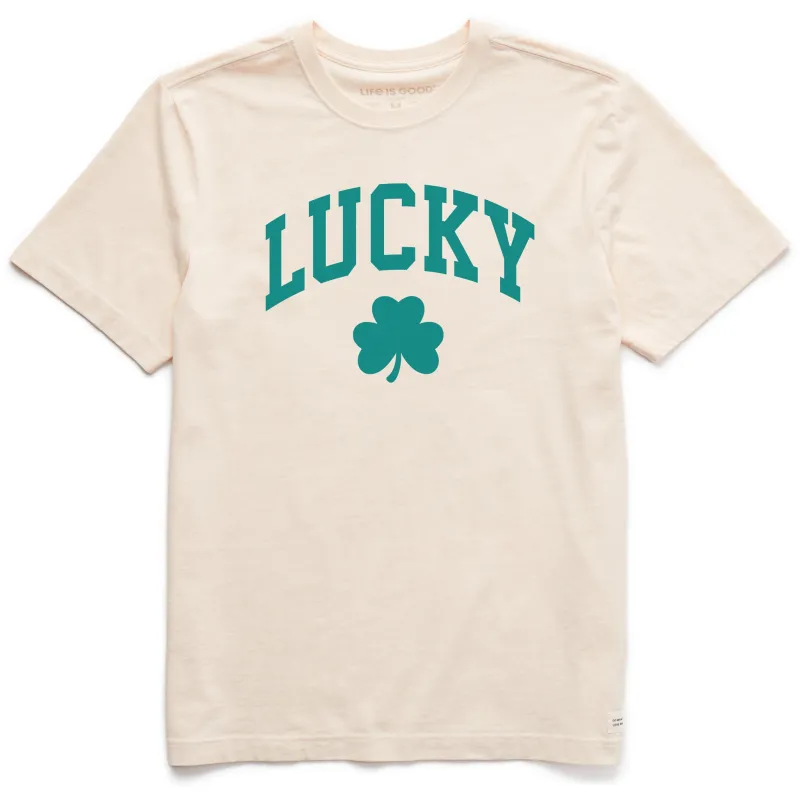 Men's Lucky Arch Short Sleeve Crusher Tee sold by Life is Good