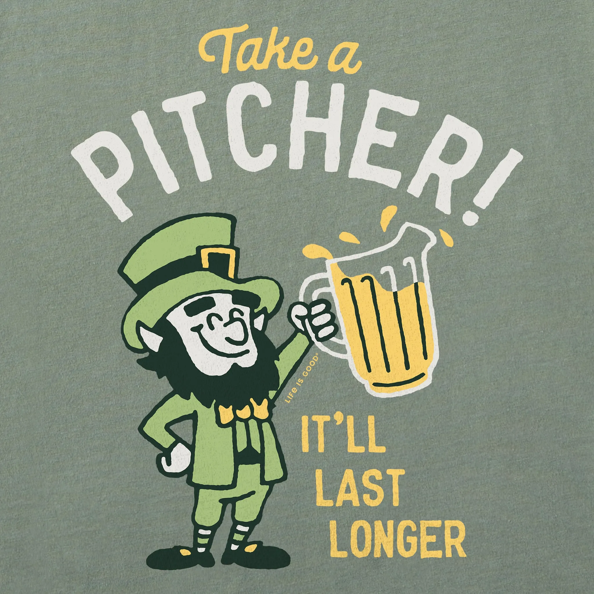Women's Take a Pitcher Leprechaun Arch Short Sleeve Crusher Tee sold by Life is Good product image thumbnail 2