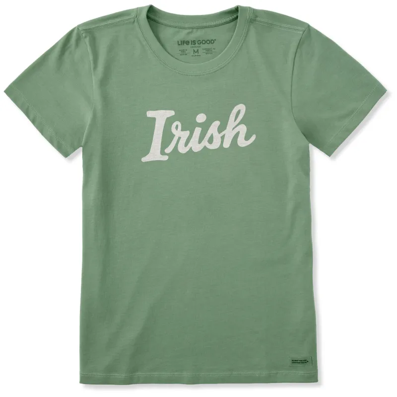 Women's Irish Script Short Sleeve Crusher Tee sold by Life is Good
