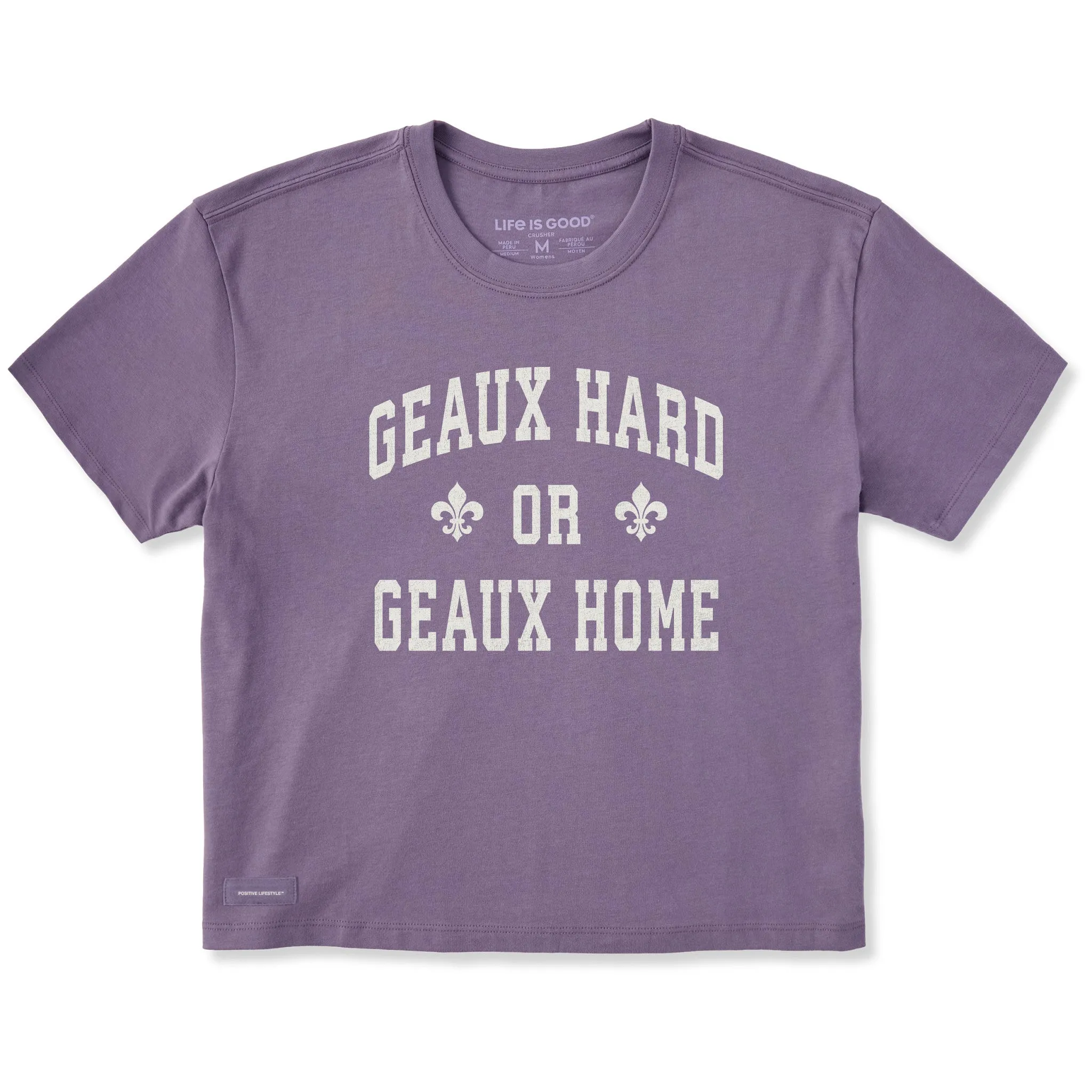 Women's Geaux Hard or Geaux Home Short Sleeve Crusher Boxy Tee sold by Life is Good