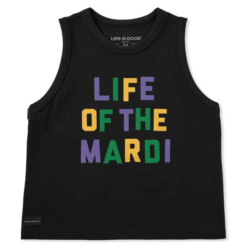 Women's Life of the Mardi Crusher Boxy Tank sold by Life is Good