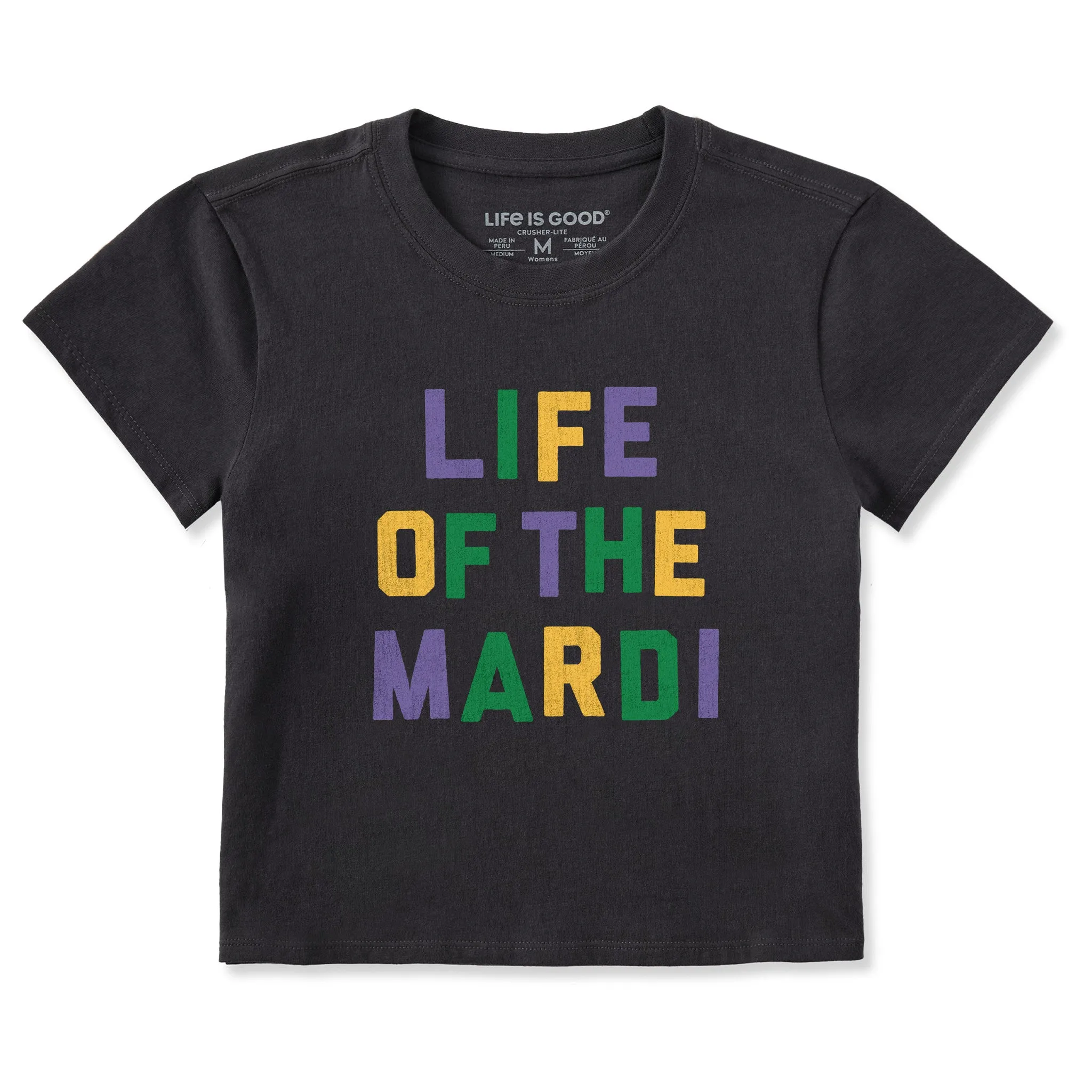 Women's Life of the Mardi Crusher-LITE Shrunken Tee sold by Life is Good