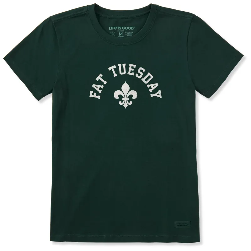 Women's Fat Tuesday Arch Short Sleeve Crusher Tee sold by Life is Good