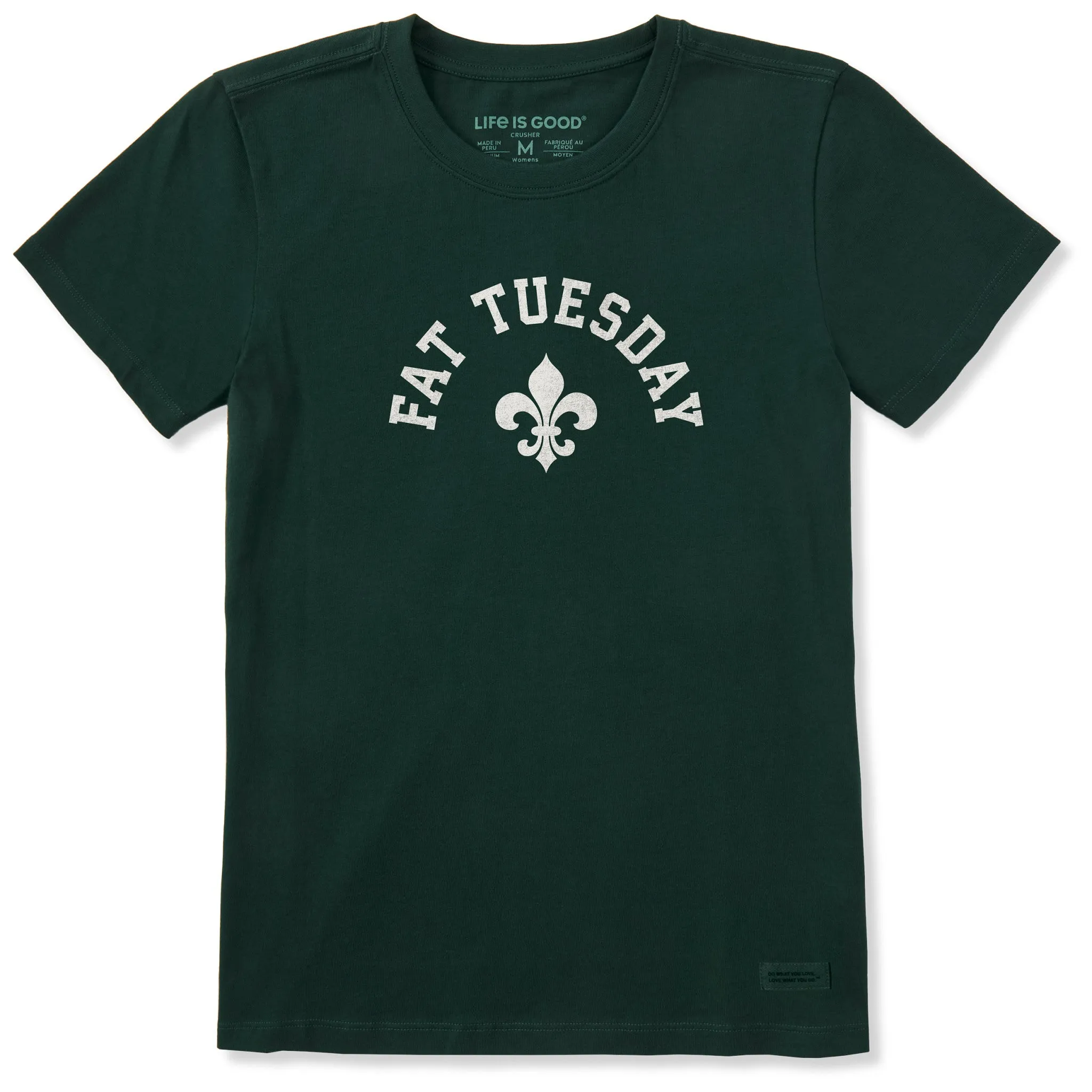 Women's Fat Tuesday Arch Short Sleeve Crusher Tee sold by Life is Good