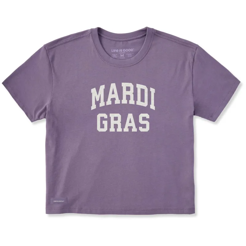 Women's Mardi Gras Arch Short Sleeve Crusher Boxy Tee sold by Life is Good
