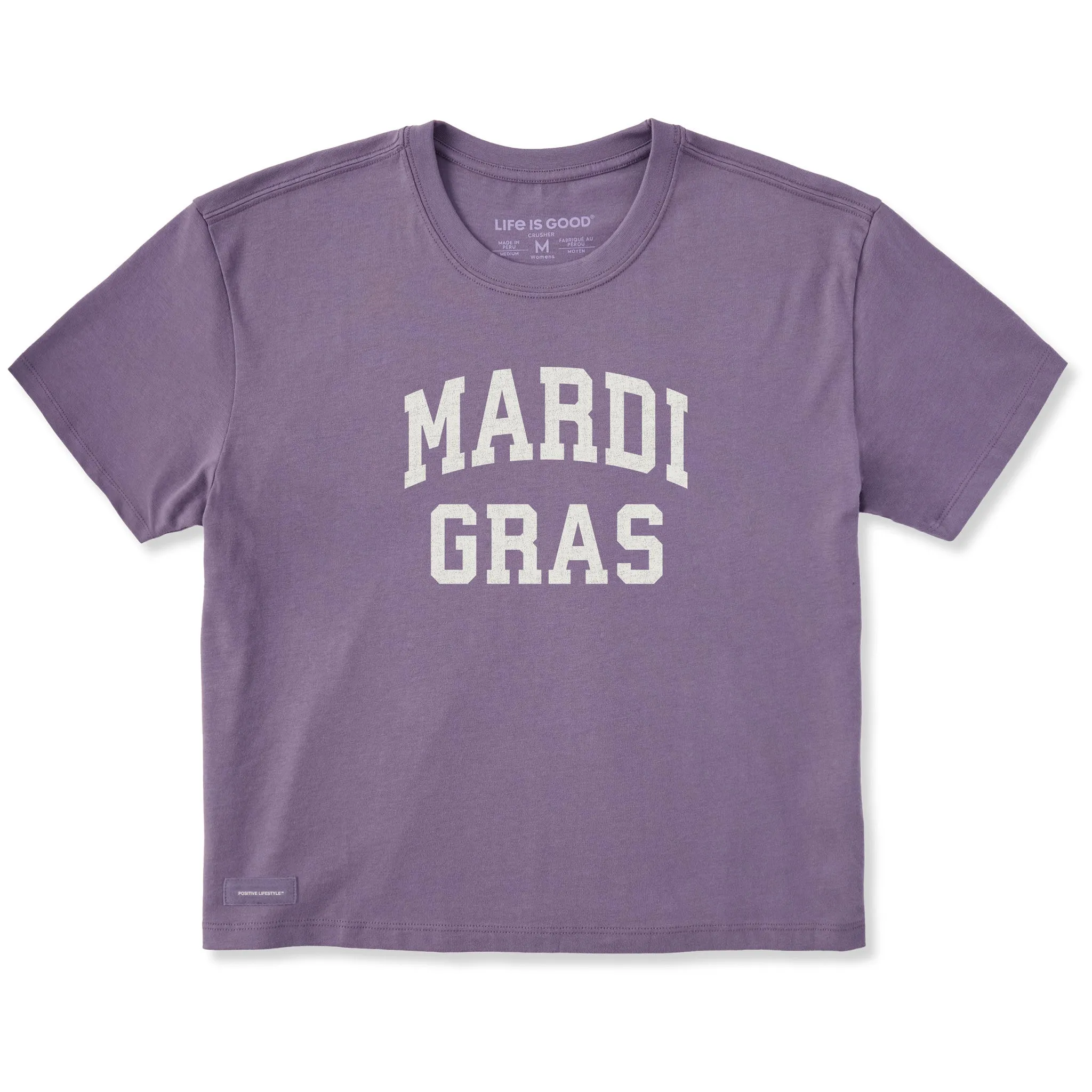 Women's Mardi Gras Arch Short Sleeve Crusher Boxy Tee sold by Life is Good