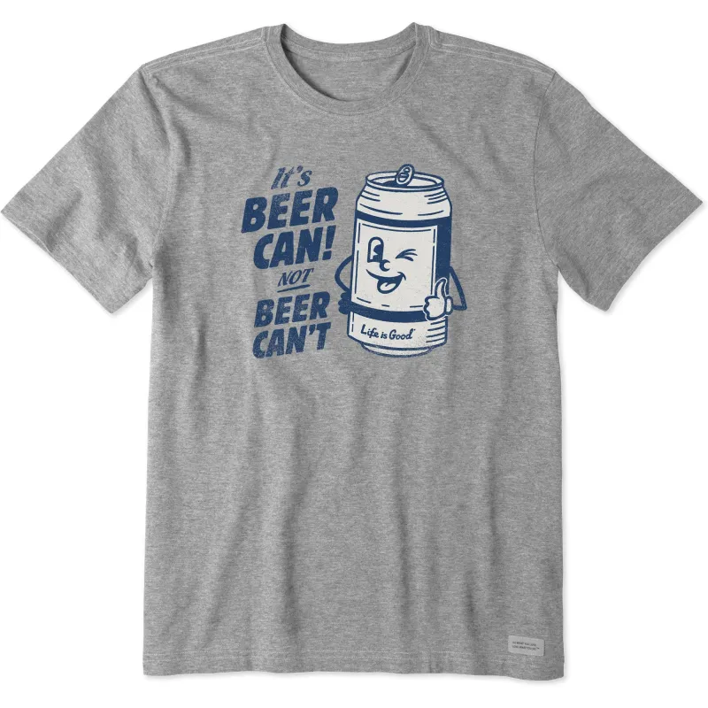 Men's Beer Can Short Sleeve Crusher-LITE Tee sold by Life is Good