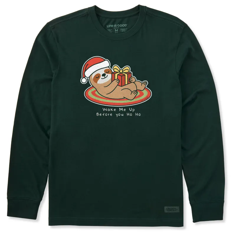 Men's Wake Me Up Before you Ho Ho Long Sleeve Crusher Tee made by Life is Good