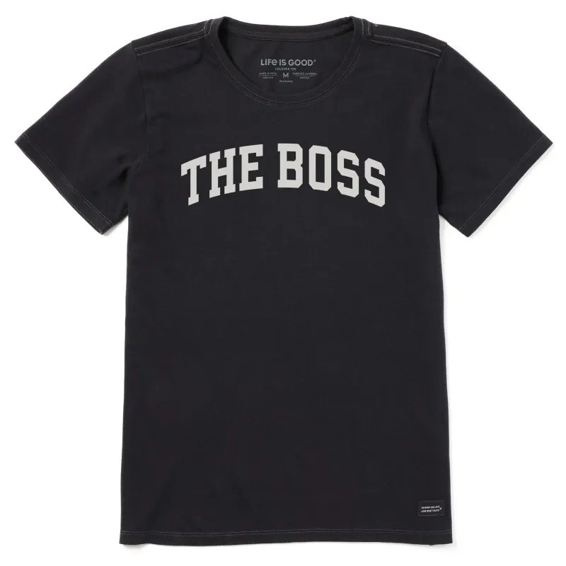Women's The Boss Arch Short Sleeve Crusher Tee sold by Life is Good