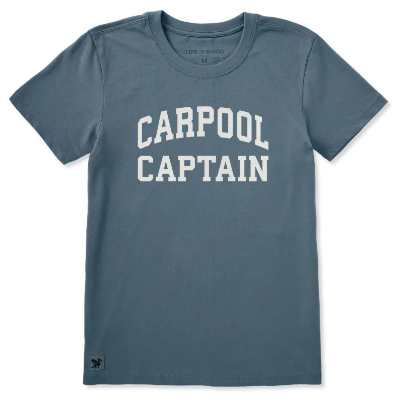 Women's Carpool Captain Arch Short Sleeve Crusher Tee sold by Life is Good