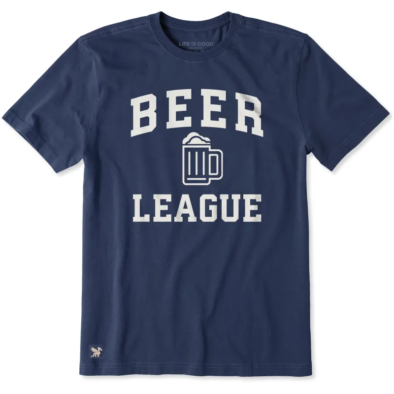 Men's Beer League Arch Short Sleeve Crusher Tee sold by Life is Good