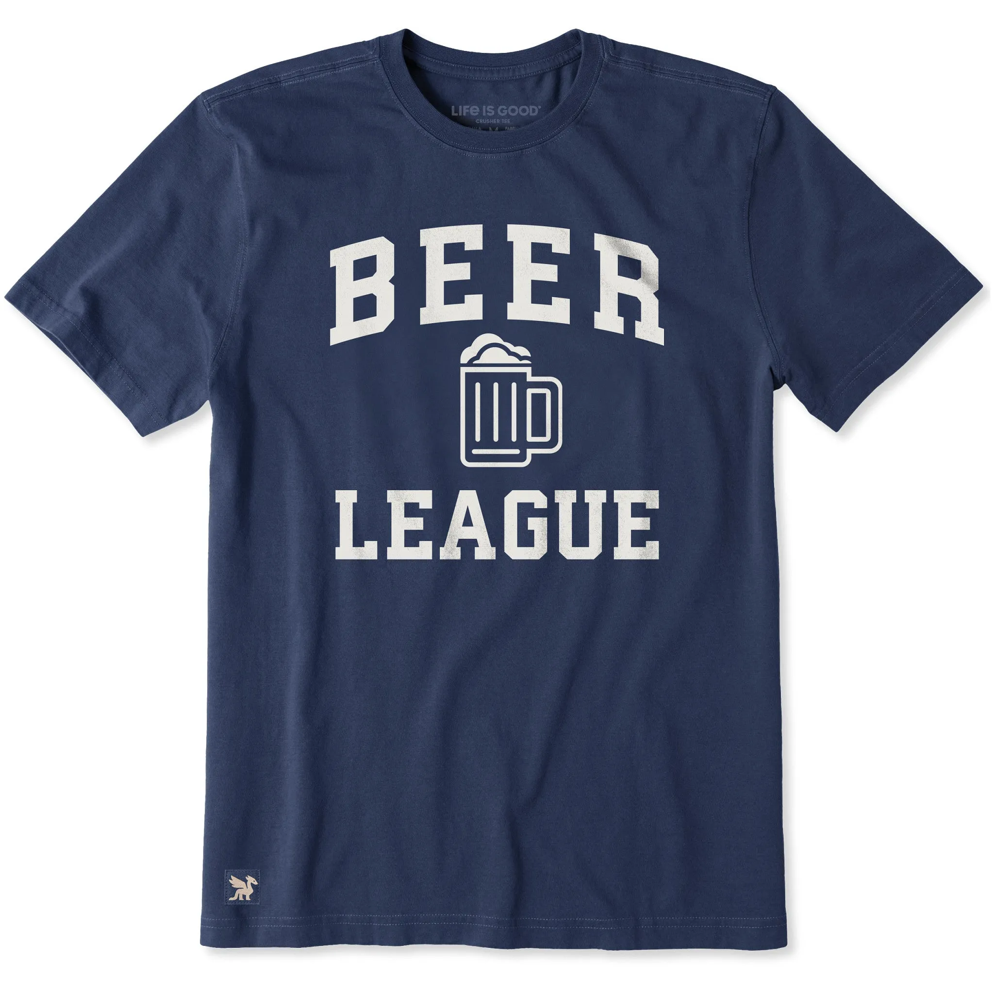 Men's Beer League Arch Short Sleeve Crusher Tee sold by Life is Good