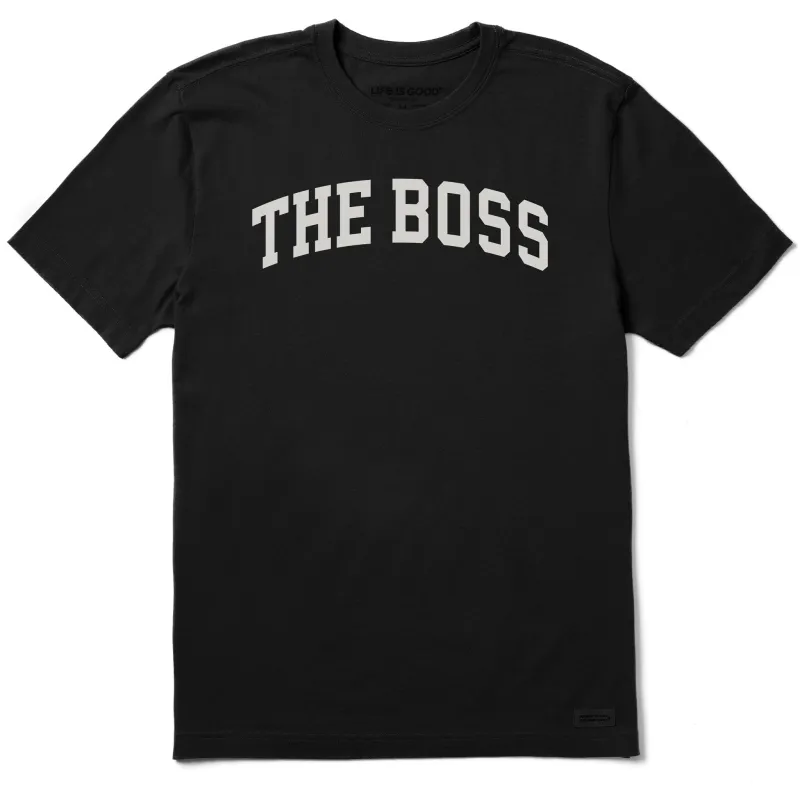 Men's The Boss Arch Short Sleeve Crusher Tee sold by Life is Good