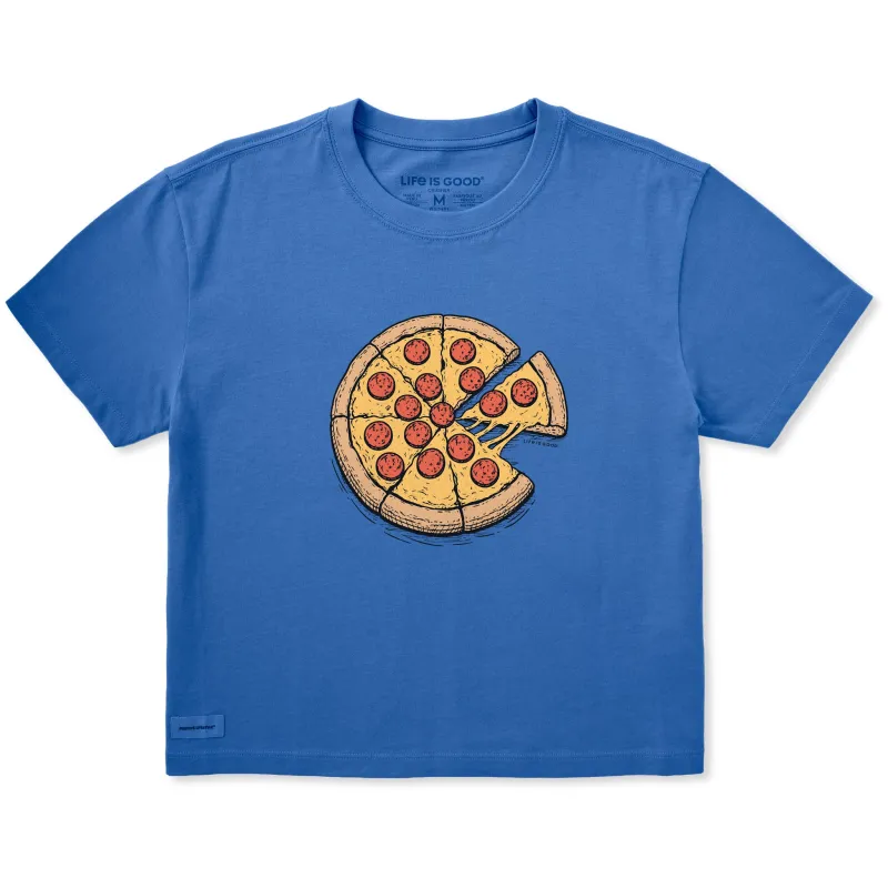 Women's Whole Pizza Short Sleeve Crusher Boxy Tee sold by Life is Good