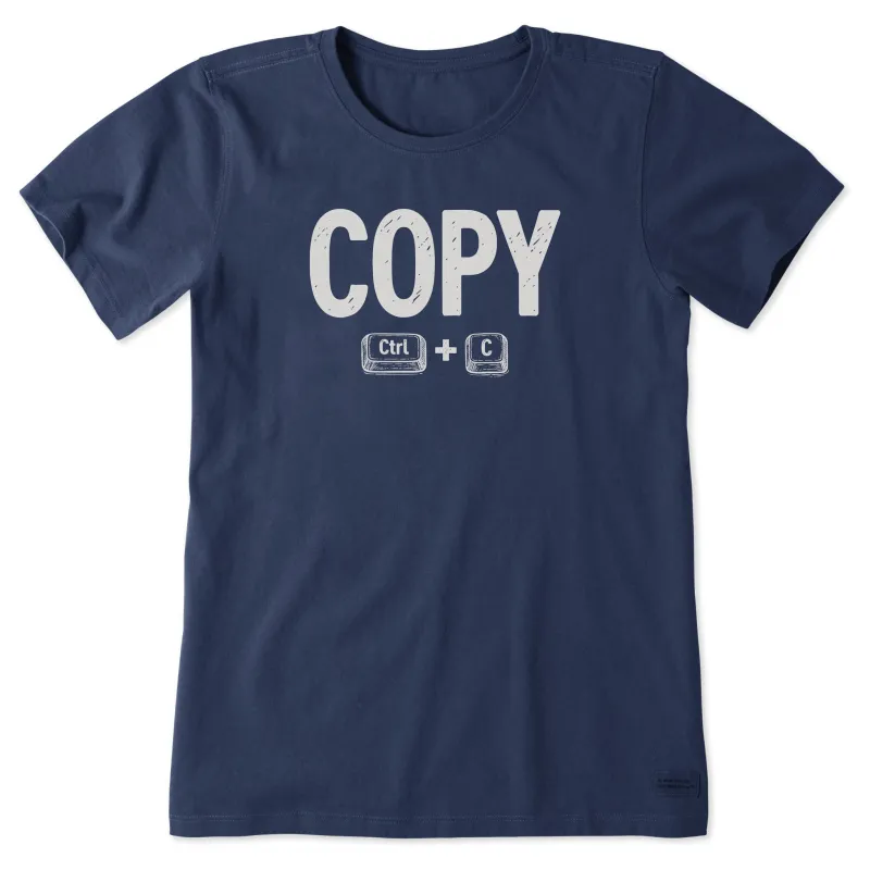 Women's Copy Ctrl + C Short Sleeve Crusher Tee sold by Life is Good
