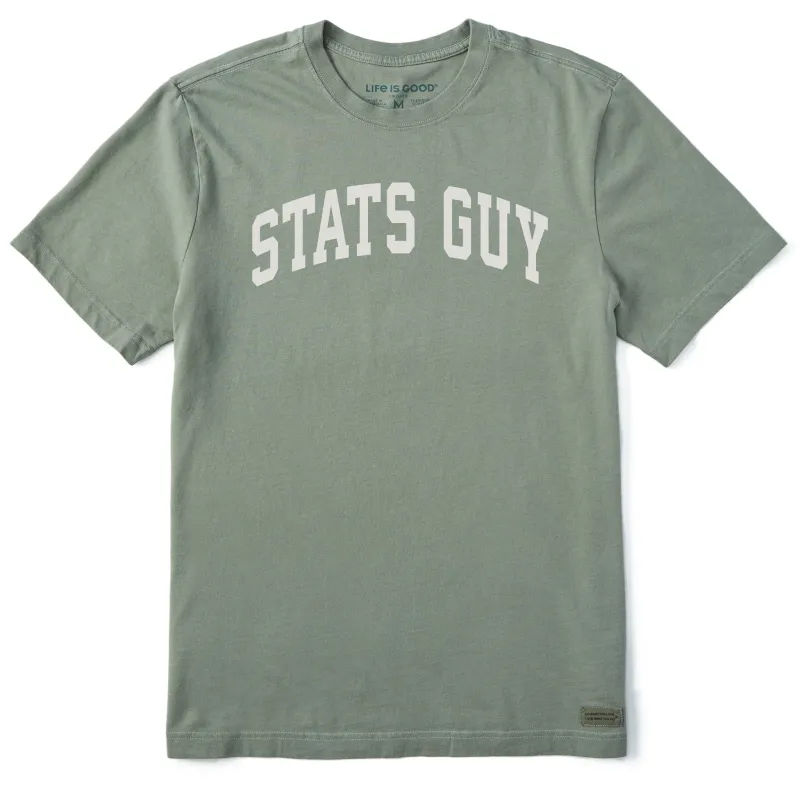 Men's Stats Guy Arch Short Sleeve Crusher Tee sold by Life is Good