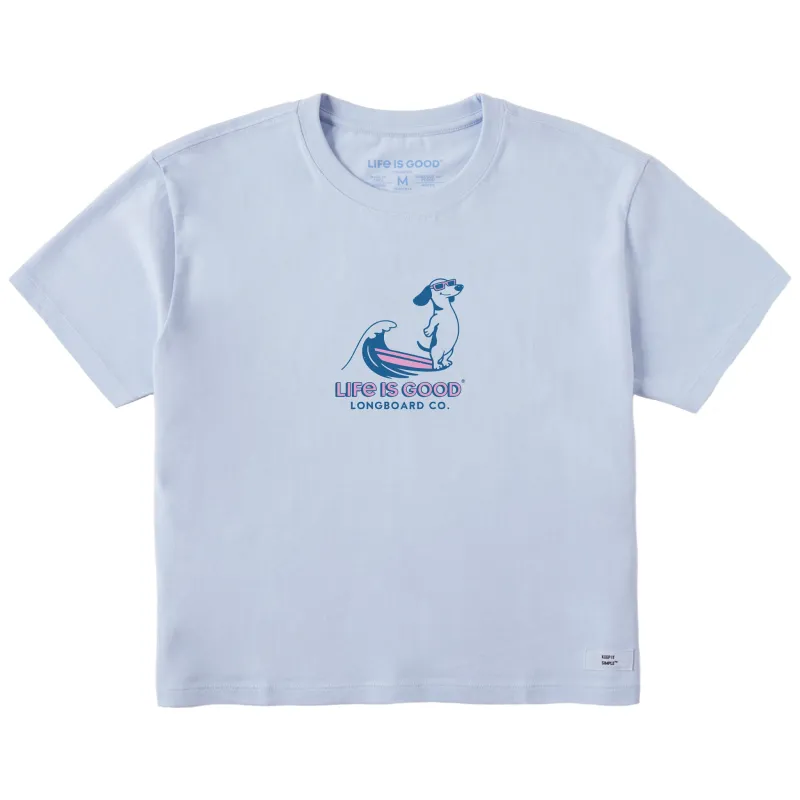 Women's LIG Longboard Co. Short Sleeve Crusher Boxy Tee sold by Life is Good