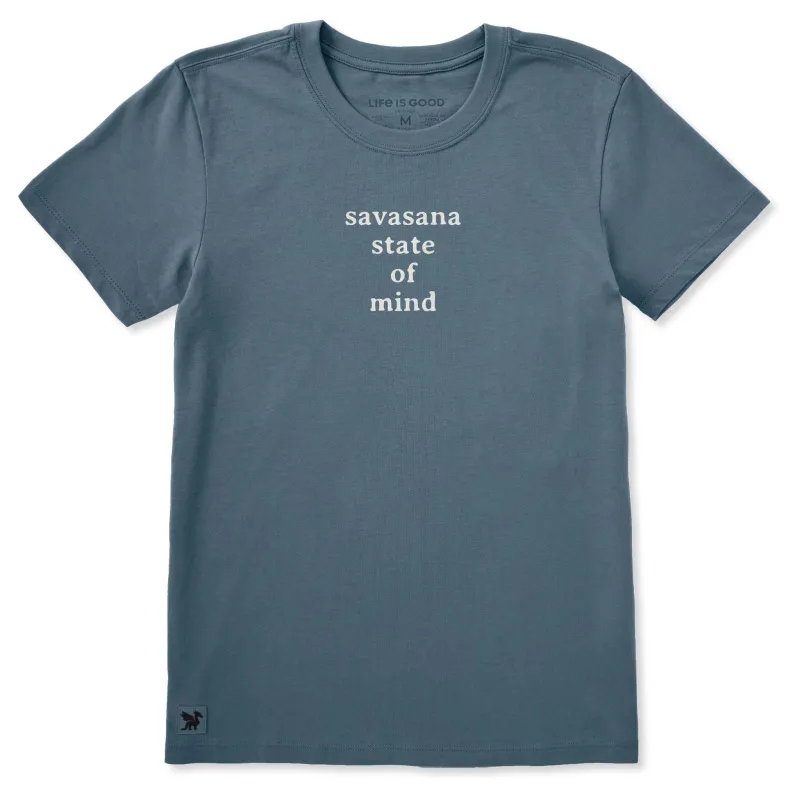 Women's Savasana State of Mind Short Sleeve Crusher Tee sold by Life is Good